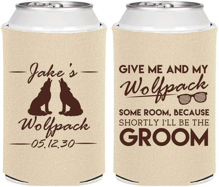 Personalized Bachelor Party Can Coolers - Wolfpack | 40036