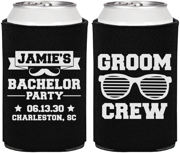 Personalized Bachelor Party Can Coolers - Groom Crew | 40047