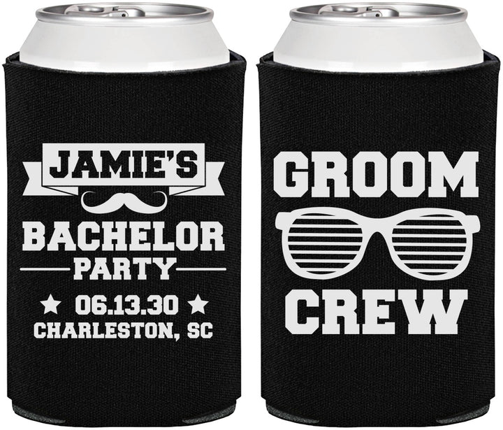 Personalized Bachelor Party Can Coolers - Groom Crew | 40047