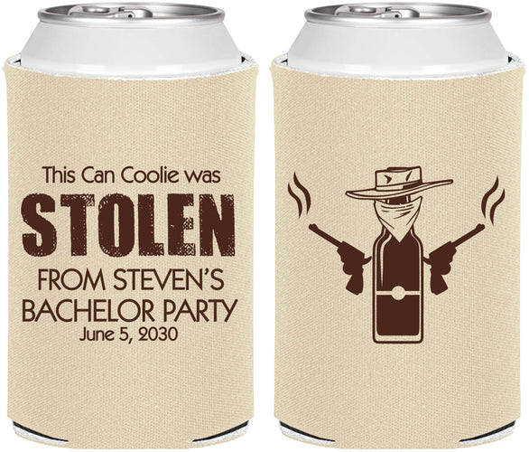 Personalized Bachelor Party Can Coolers - Stolen | 40053