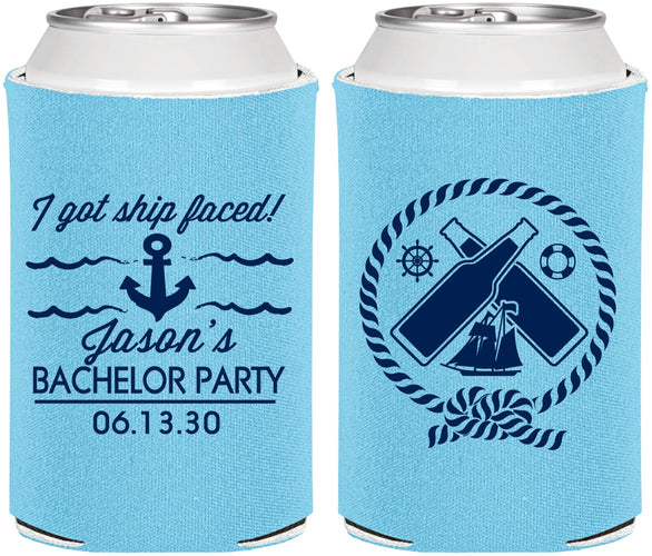 Personalized Bachelor Party Can Coolers - Anchor | 40054