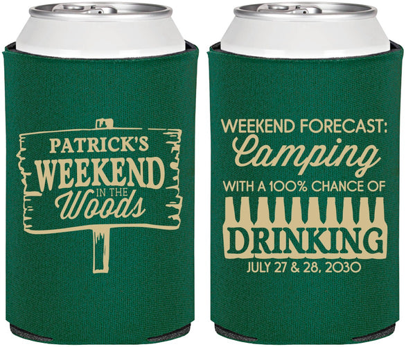 Personalized Bachelor Party Can Coolers - Camping | 40064