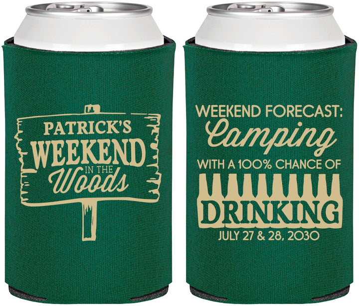 Personalized Bachelor Party Can Coolers - Camping | 40064