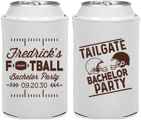 Personalized Bachelor Party Can Coolers - Football | 40067