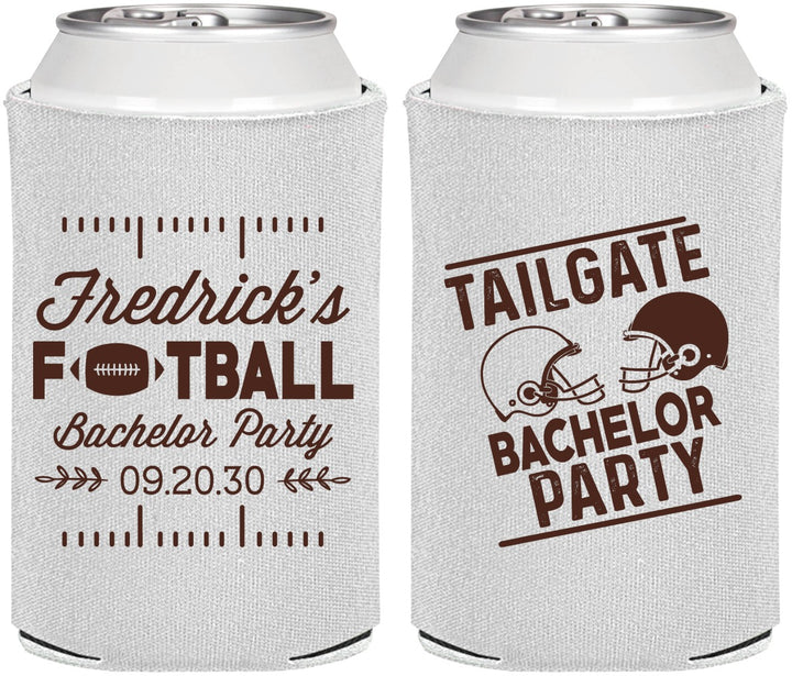 Personalized Bachelor Party Can Coolers - Football | 40067