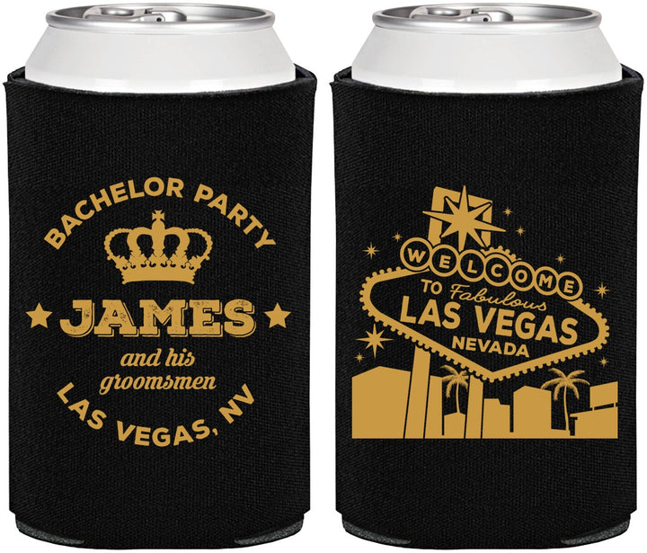Personalized Bachelor Party Can Coolers - Las Vegas | 40069