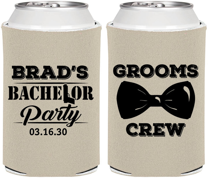 Personalized Bachelor Party Can Coolers - Grooms Crew | 40070