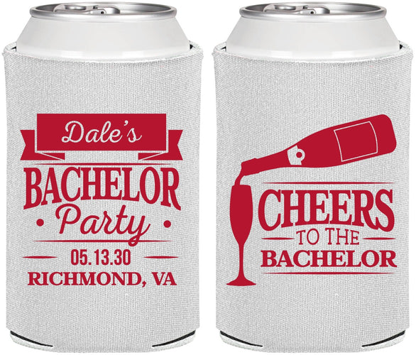 Personalized Bachelor Party Can Coolers - Cheers | 40072