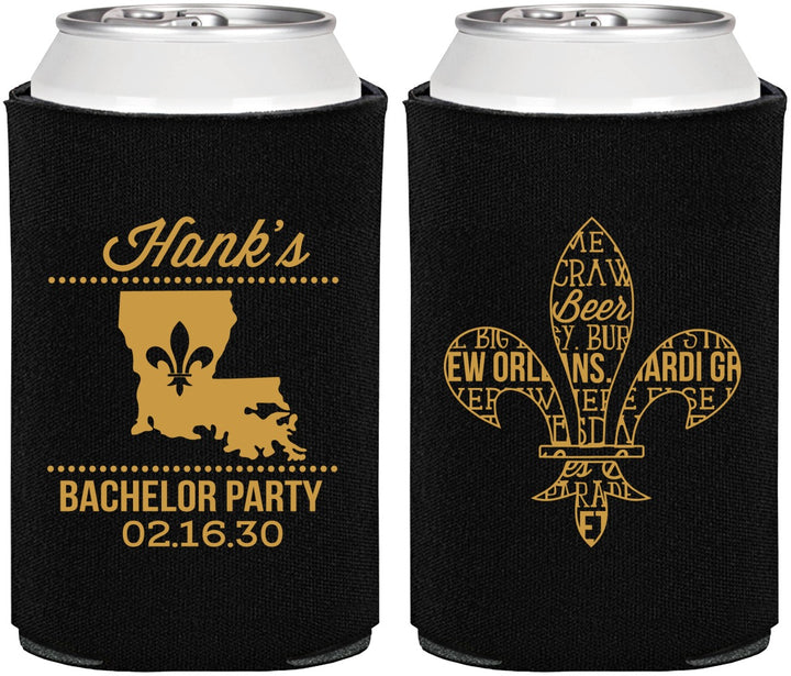 Personalized Bachelor Party Can Coolers - New Orleans | 40074