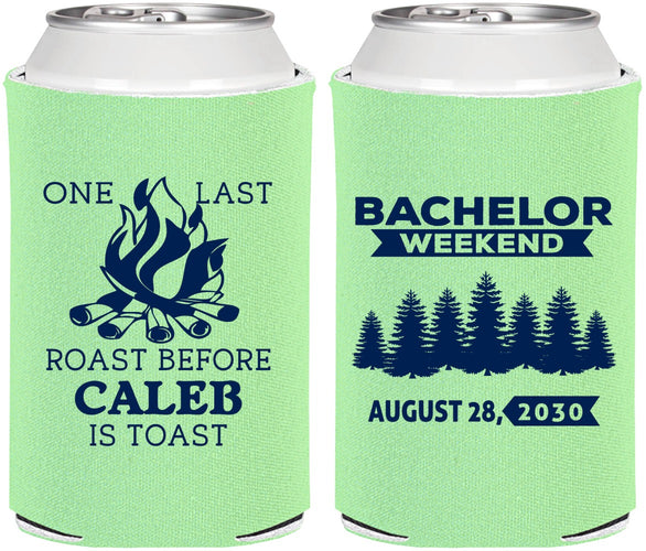 Personalized Bachelor Party Can Coolers - Camping | 40079