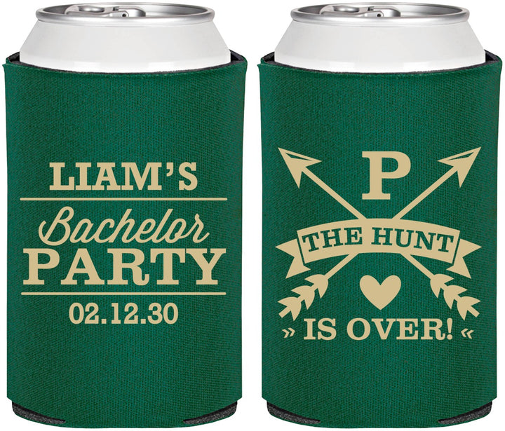 Personalized Bachelor Party Can Coolers - Hunt Is Over | 40082