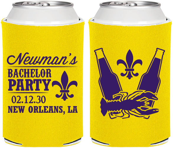 Personalized Bachelor Party Can Coolers - Mardi Gras | 40085