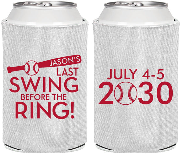 Personalized Bachelor Party Can Coolers - Baseball | 40087