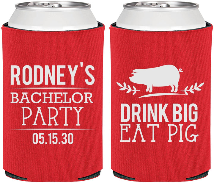 Personalized Bachelor Party Can Coolers - Bbq | 40088