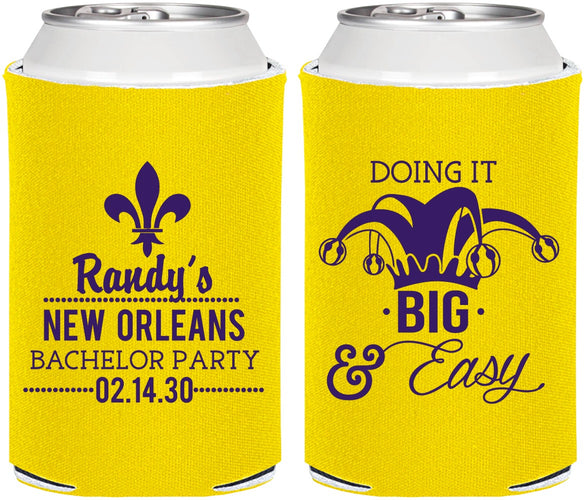 Personalized Bachelor Party Can Coolers - Mardi Gras | 40089