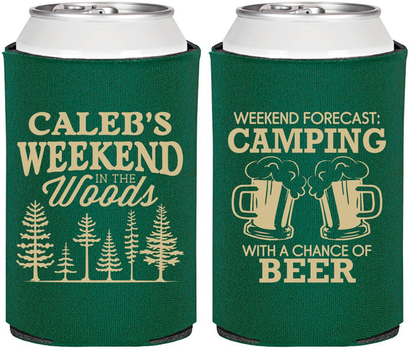 Personalized Bachelor Party Can Coolers - Camping | 40091