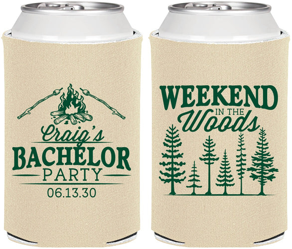 Personalized Bachelor Party Can Coolers - Camping | 40093