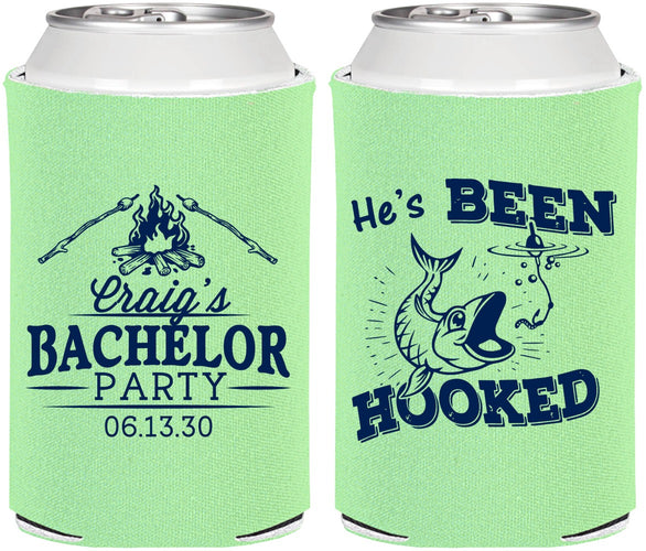 Personalized Bachelor Party Can Coolers - Fishing Hooked | 40096