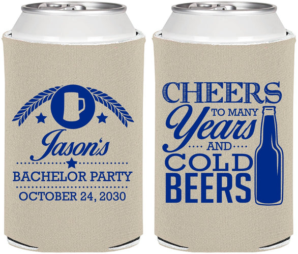 Personalized Bachelor Party Can Coolers - Cheers | 40097