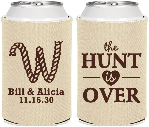 Personalized Wedding Can Coolers - Monogram Hunt Is Over | 406