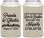 Personalized Wedding Can Coolers - Love Laughter Happily | 409