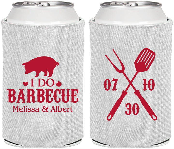 Personalized Wedding Can Coolers - I Do Barbecue Bbq | 410