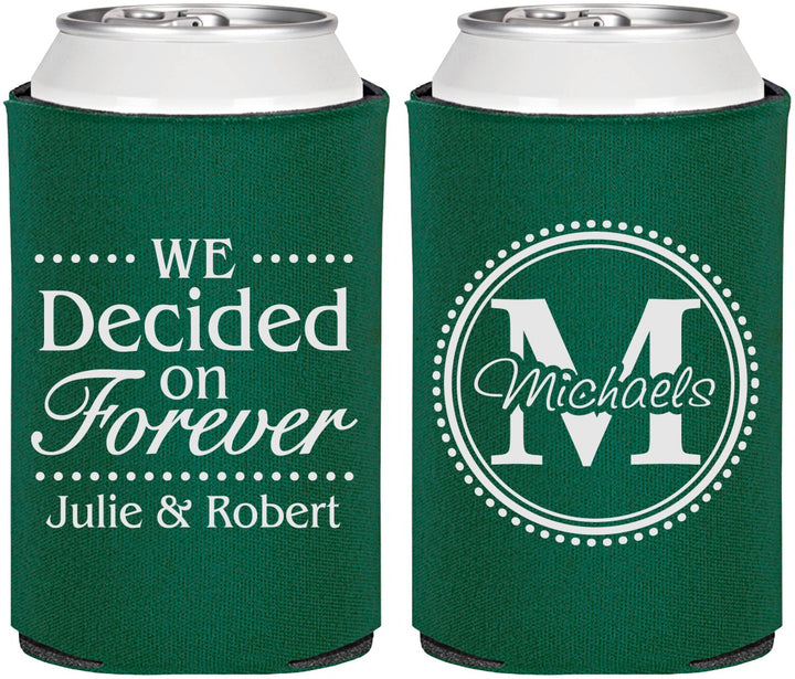 Personalized Wedding Can Coolers - Monogram | 435