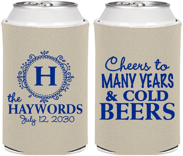 Personalized Wedding Can Coolers - Cheers To Cold Beers | 439
