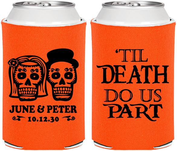 Personalized Wedding Can Coolers - Til Death Do Us Part | 441