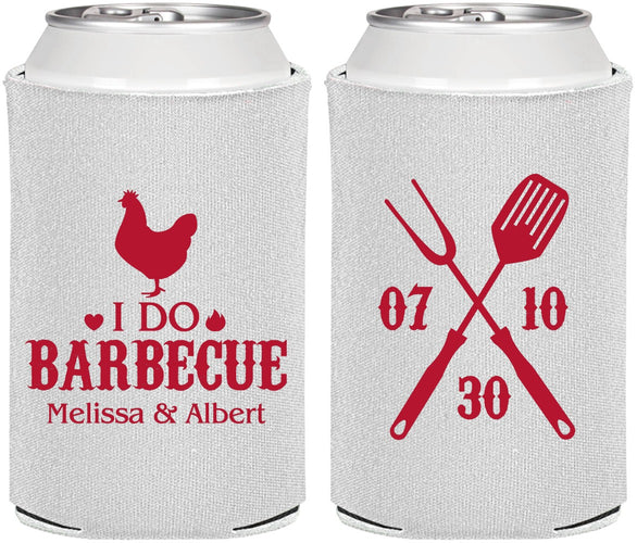 Personalized Wedding Can Coolers - I Do Barbecue Bbq | 445