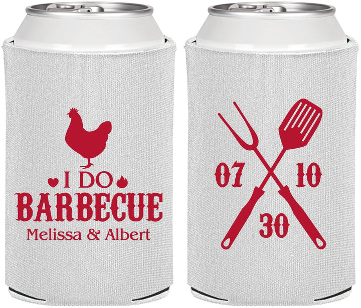 Personalized Wedding Can Coolers - I Do Barbecue Bbq | 445