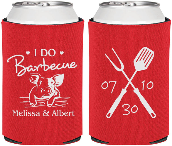 Personalized Wedding Can Coolers - I Do Barbecue Bbq | 446