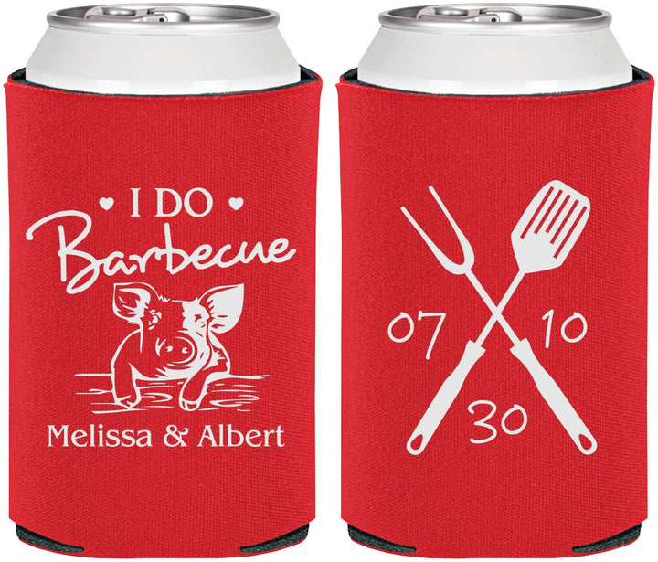 Personalized Wedding Can Coolers - I Do Barbecue Bbq | 446