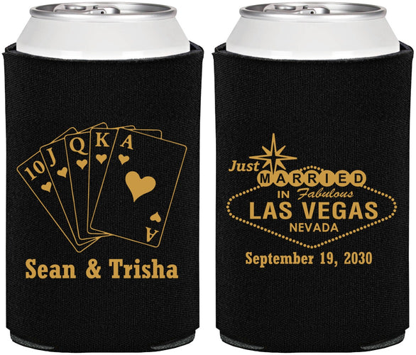 Personalized Wedding Can Coolers - Las Vegas | 453