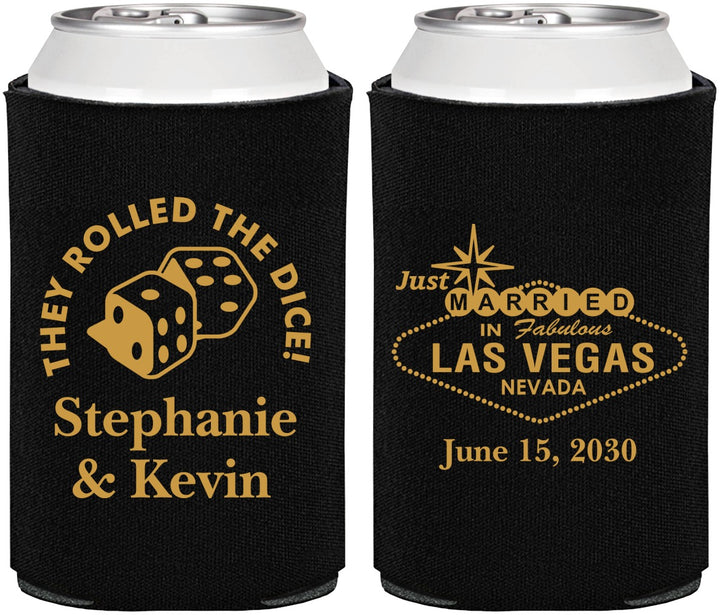Personalized Wedding Can Coolers - Las Vegas | 455