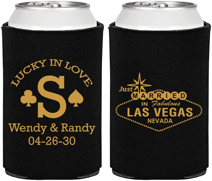 Personalized Wedding Can Coolers - Las Vegas | 456