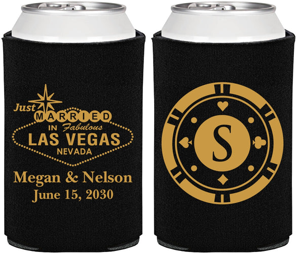 Personalized Wedding Can Coolers - Las Vegas | 459