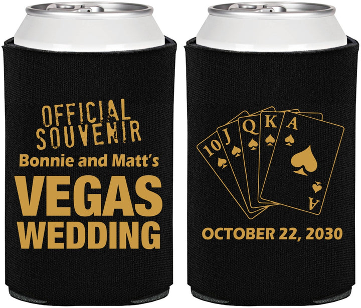Personalized Wedding Can Coolers - Las Vegas | 465