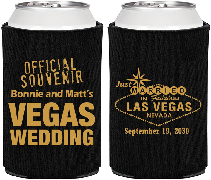 Personalized Wedding Can Coolers - Las Vegas | 466