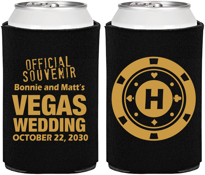 Personalized Wedding Can Coolers - Las Vegas | 467