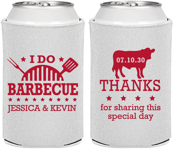 Personalized Wedding Can Coolers - I Do Barbecue Bbq | 468