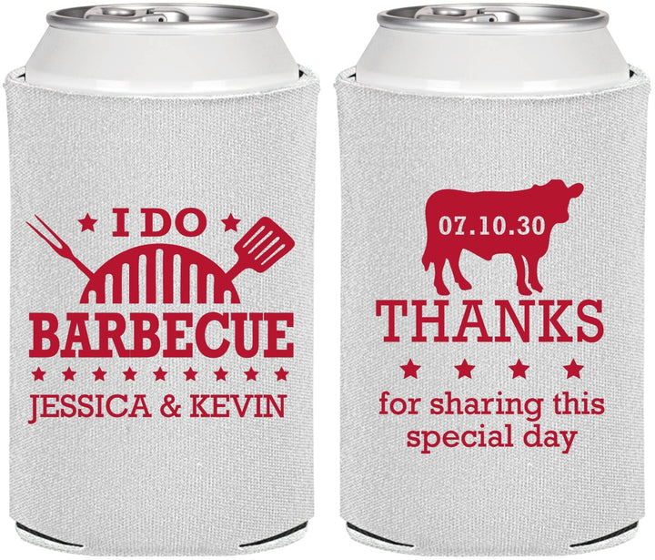 Personalized Wedding Can Coolers - I Do Barbecue Bbq | 468