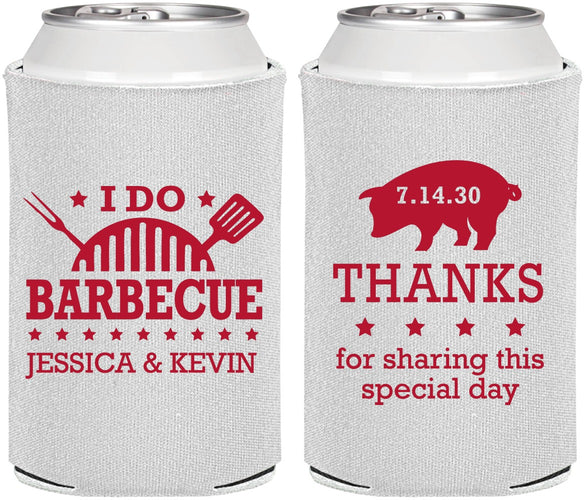 Personalized Wedding Can Coolers - I Do Barbecue Bbq | 470