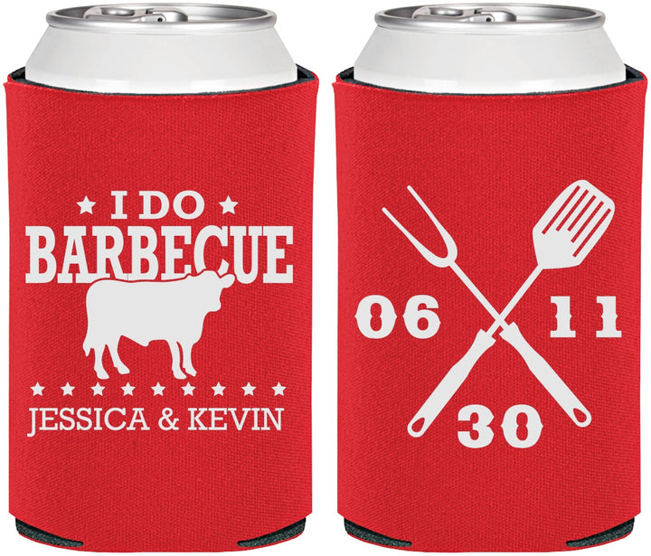 Personalized Wedding Can Coolers - I Do Barbecue Bbq | 471