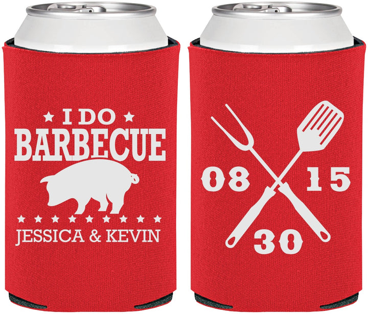 Personalized Wedding Can Coolers - I Do Barbecue Bbq | 473