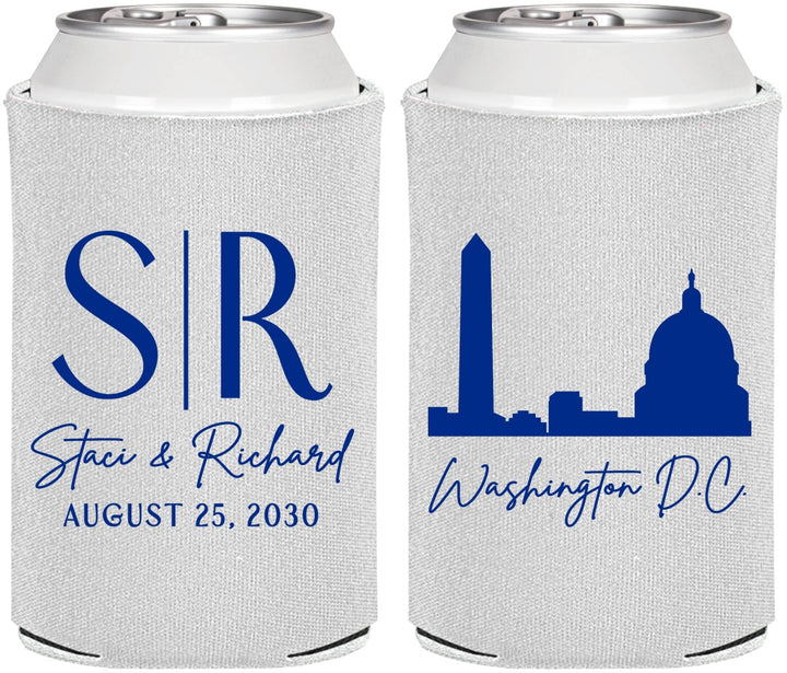 Personalized Wedding Can Coolers - Washington Dc | 500