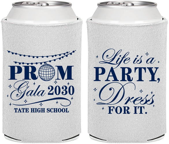Personalized Prom Can Coolers - Lifes A Party | 50002