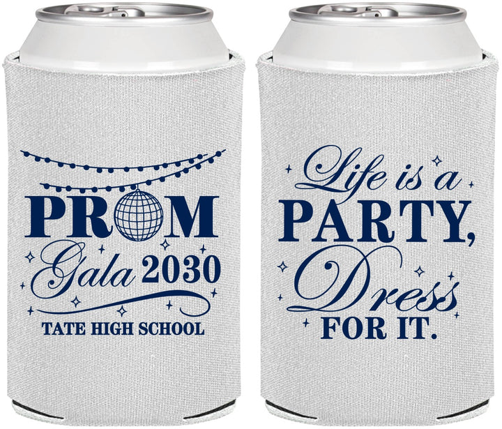 Personalized Prom Can Coolers - Lifes A Party | 50002