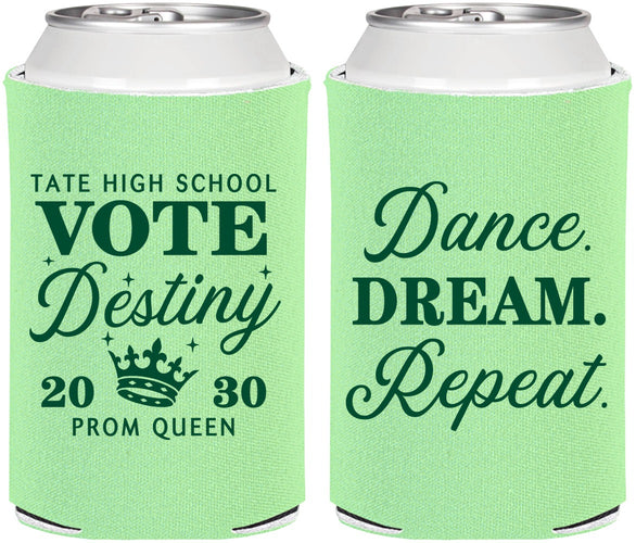 Personalized Prom Can Coolers - Queen Vote | 50016