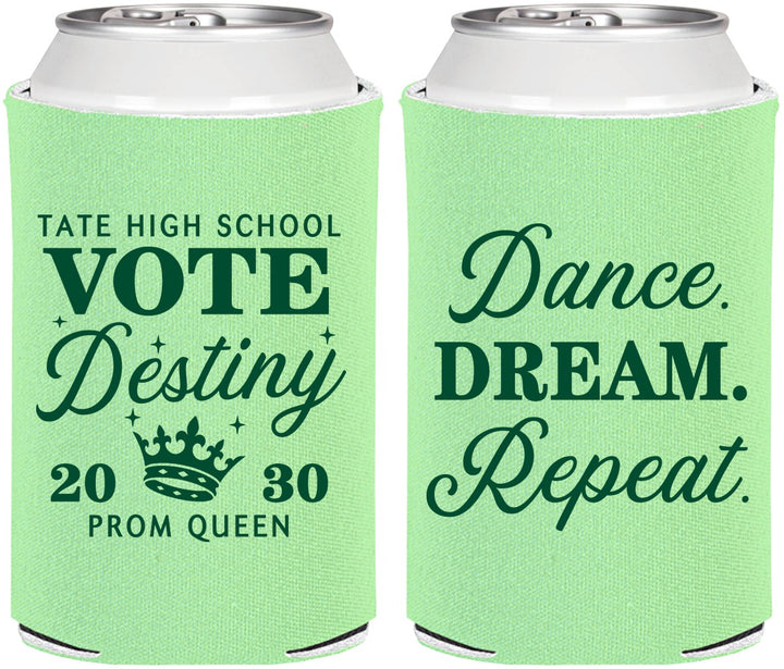Personalized Prom Can Coolers - Queen Vote | 50016